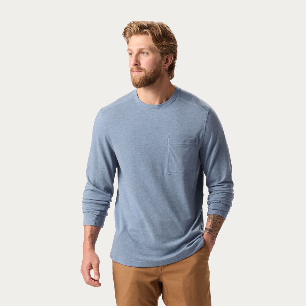 Men's Black Ram Wool Long Sleeve Crew Main Image