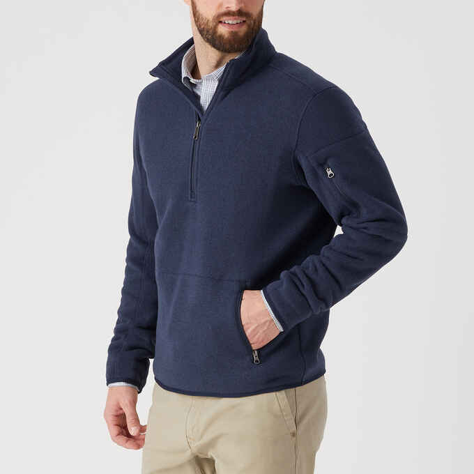 Men's Sweater Fleece Quarter Zip Mock