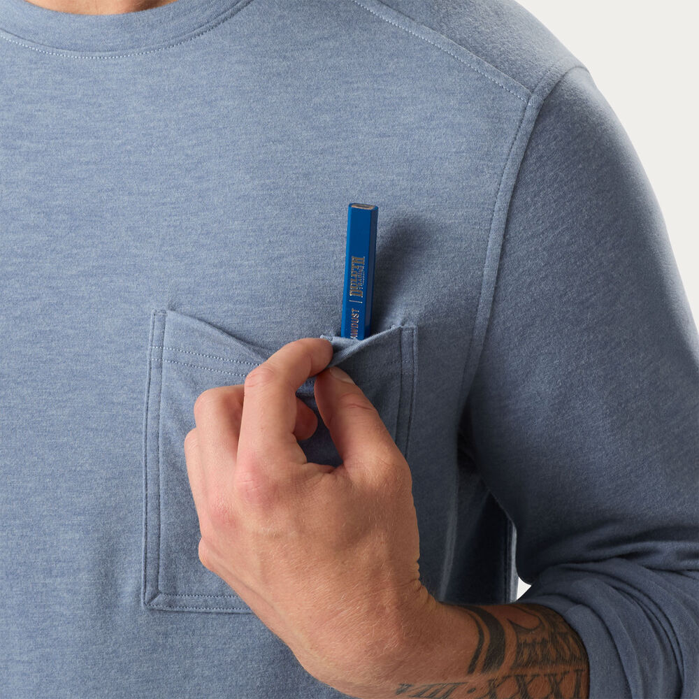 Men's Black Ram Wool Long Sleeve Crew Main Image