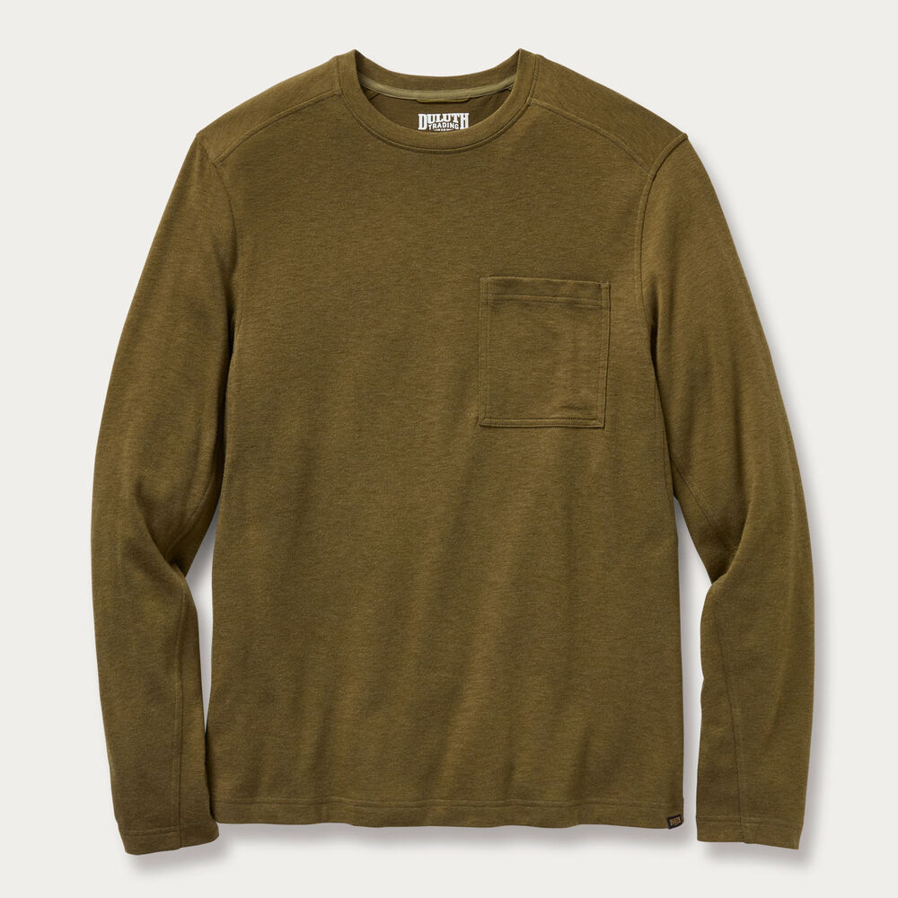 Men's Black Ram Wool Long Sleeve Crew Main Image