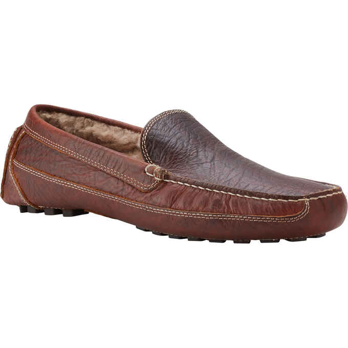 Men's Bison Shearling Wool Lined Driving Moccasins