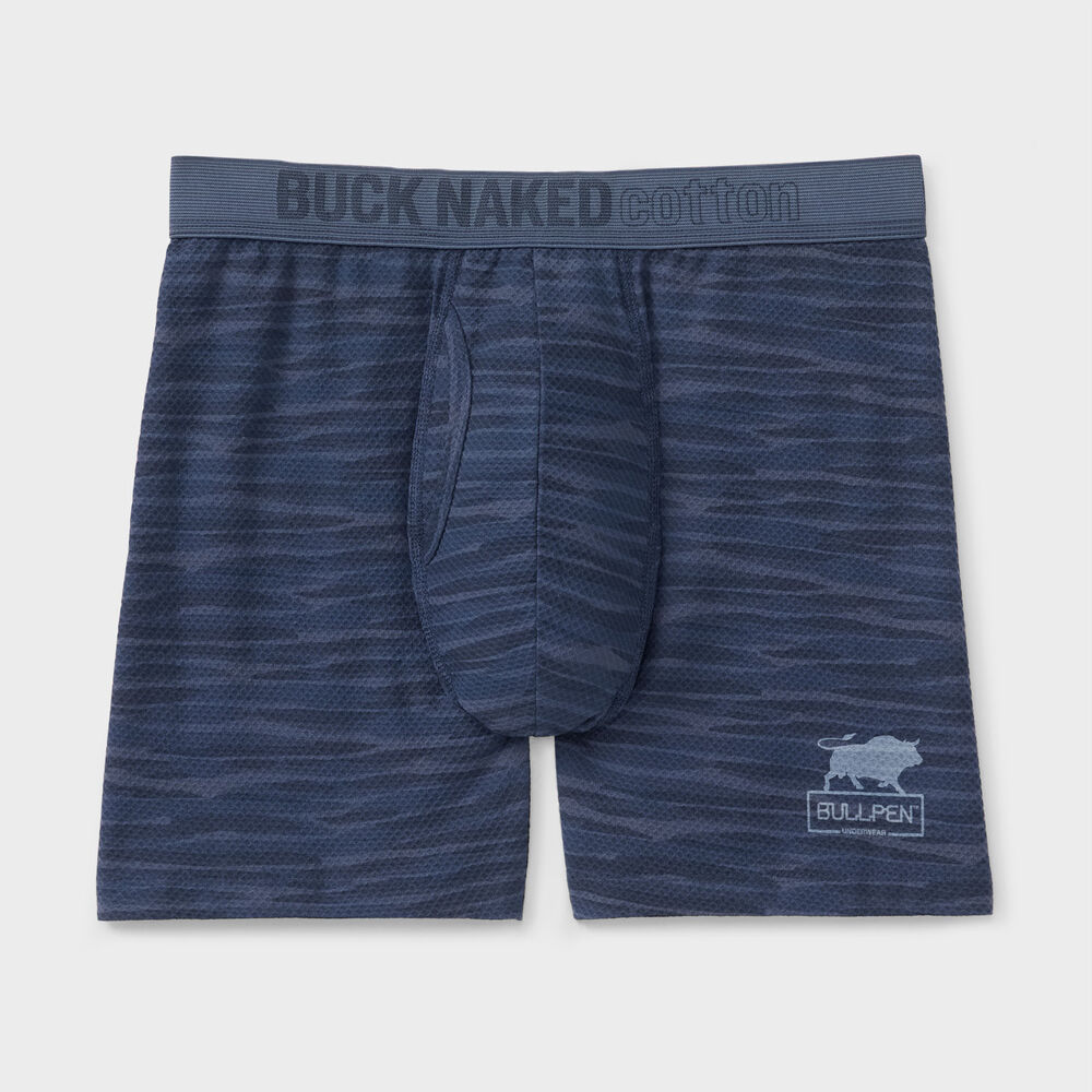Men's Buck Naked Cotton Pattern Bullpen Boxer Briefs Main Image