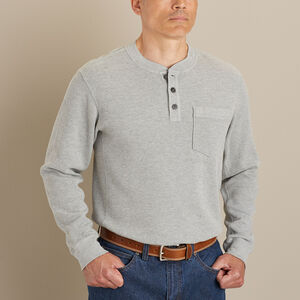 Men's Burly Thermal Relaxed Fit Henley Shirt