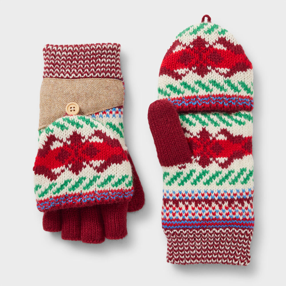 Women's Fair Isle Convertible Mittens Main Image