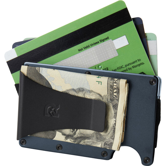 RFID Aluminum Wallet & Money Clip with Expandable Credit Card Holder