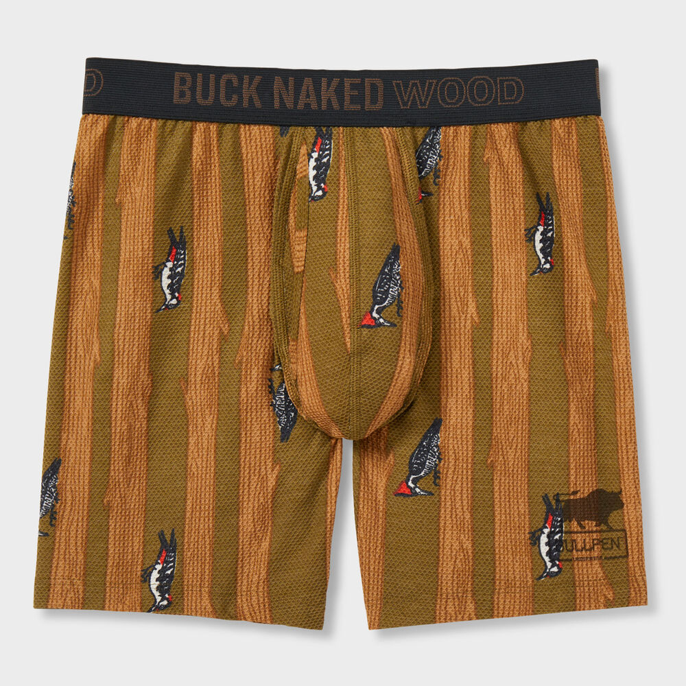 Men's Buck Naked Wood Pattern Bullpen Boxer Briefs Main Image