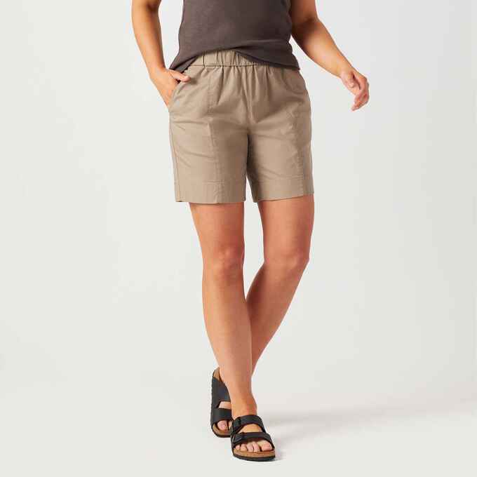 Women's Summer-Weight Chino 7" Pull-On Shorts