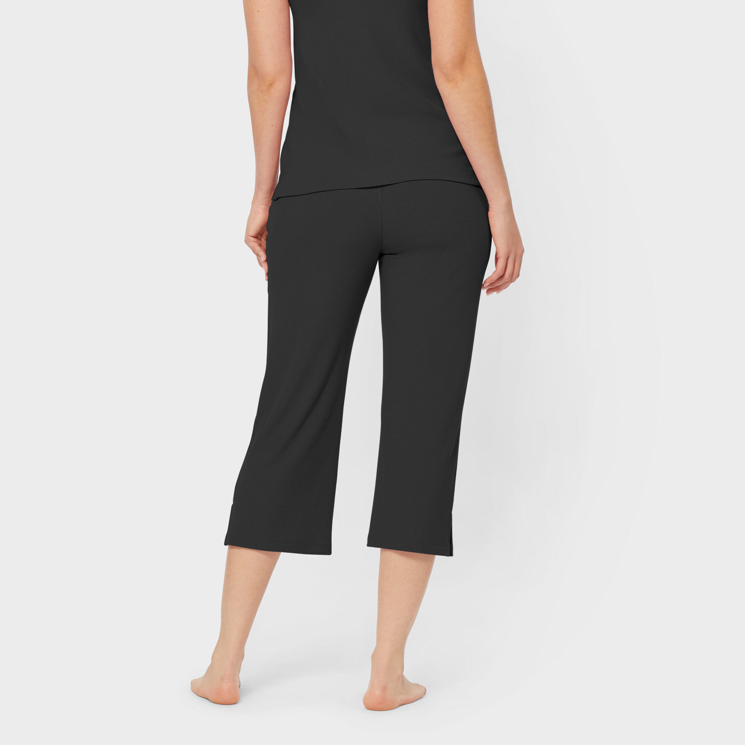 Women's Dang Soft Rib Relaxed Leg Sleep Capris | Duluth Trading