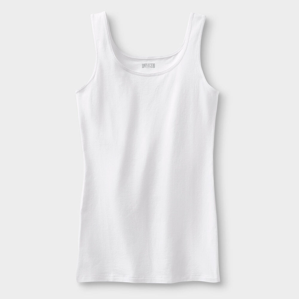 Women's Plus No-Yank Scoop Neck Tank WHITE 3X Main Image