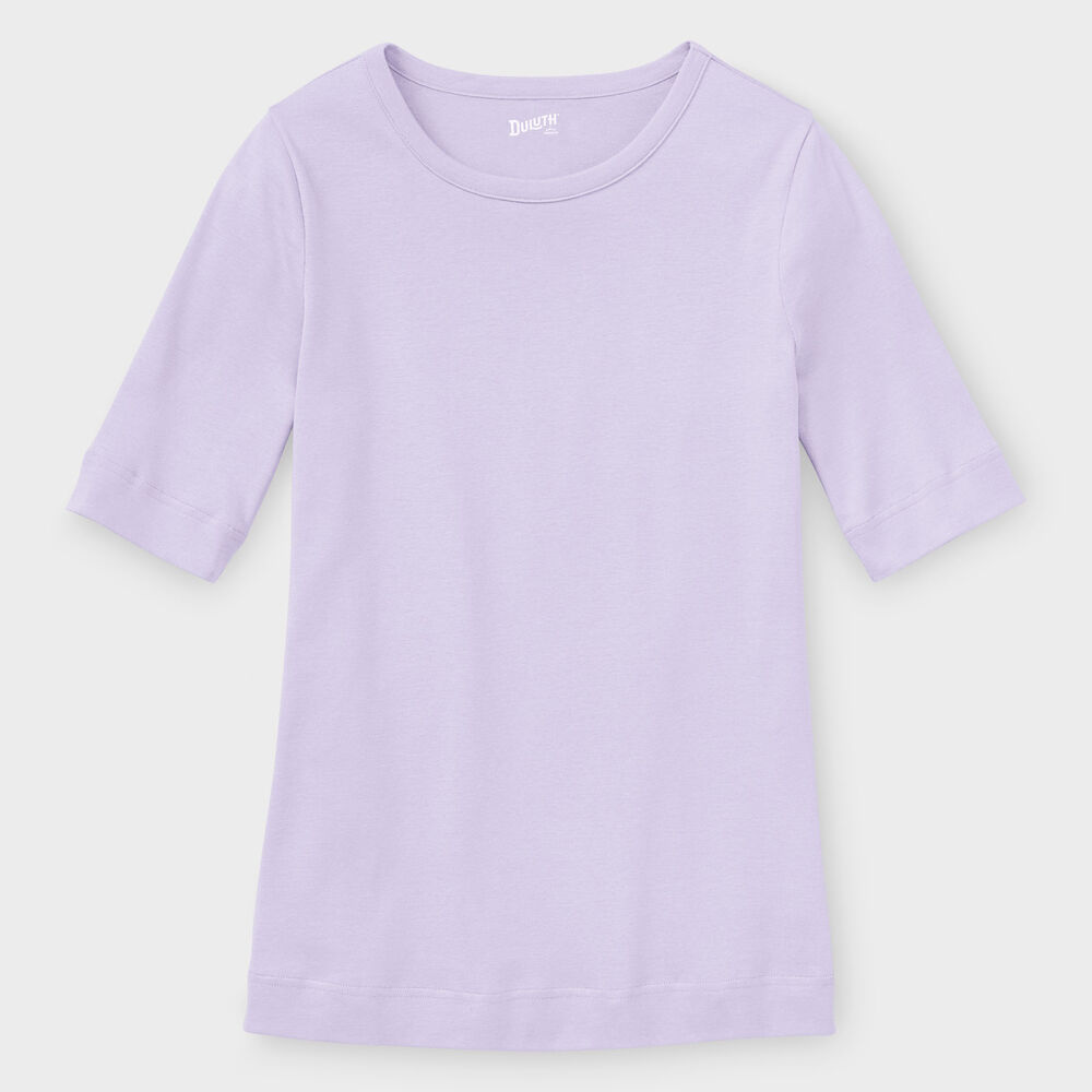 Women's Plus Longtail T Elbow Sleeve Scoopneck Main Image