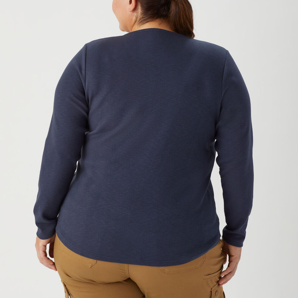 Women's Plus Makers Studio Cotton Rib Henley Main Image