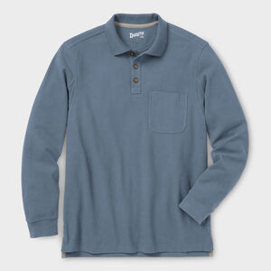 Men's No Polo Shirt Long Sleeve with Pocket
