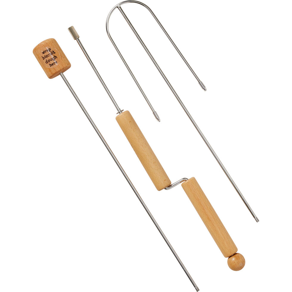 Pique-feu Longue Portée The Wolf'em Stick - Rôtissoire Multifonction 91 Cm - Camping, BBQ, Cuisine Extérieur