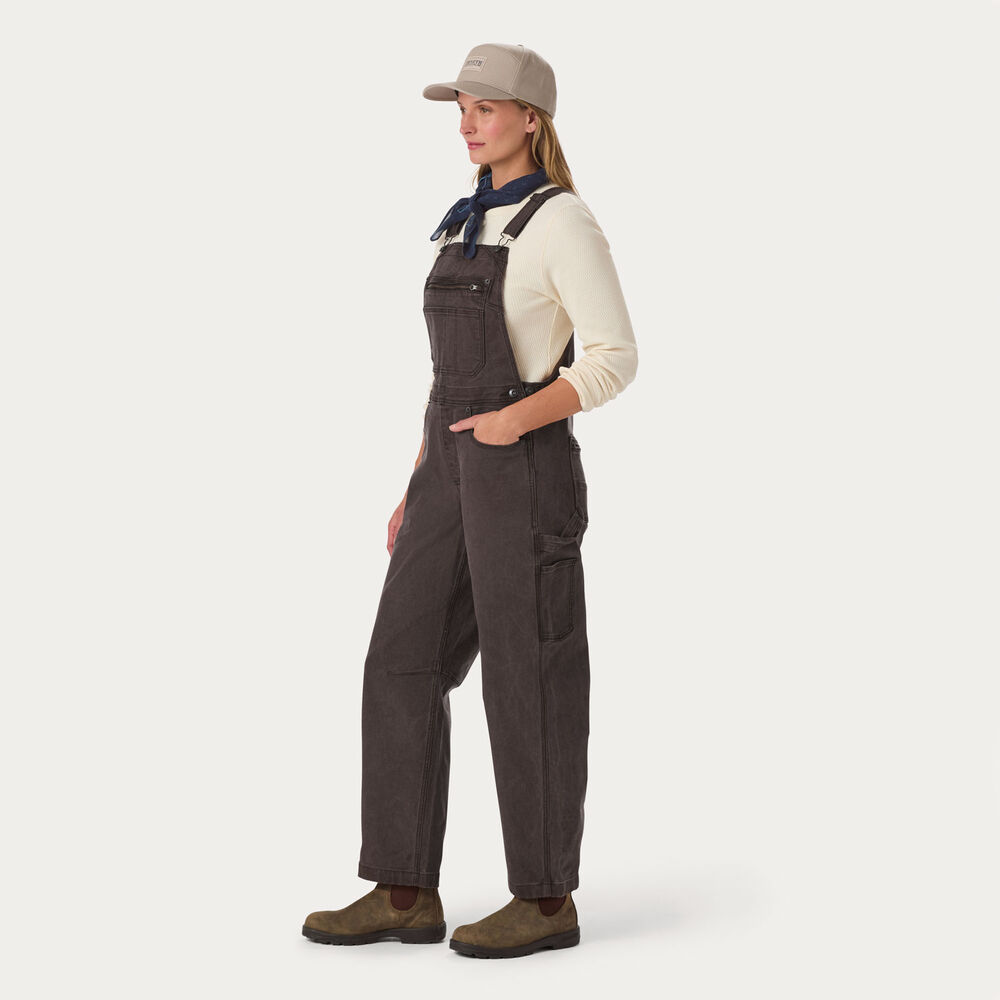 Women's VintageFlex Fire Hose Barrel Leg Overalls Main Image