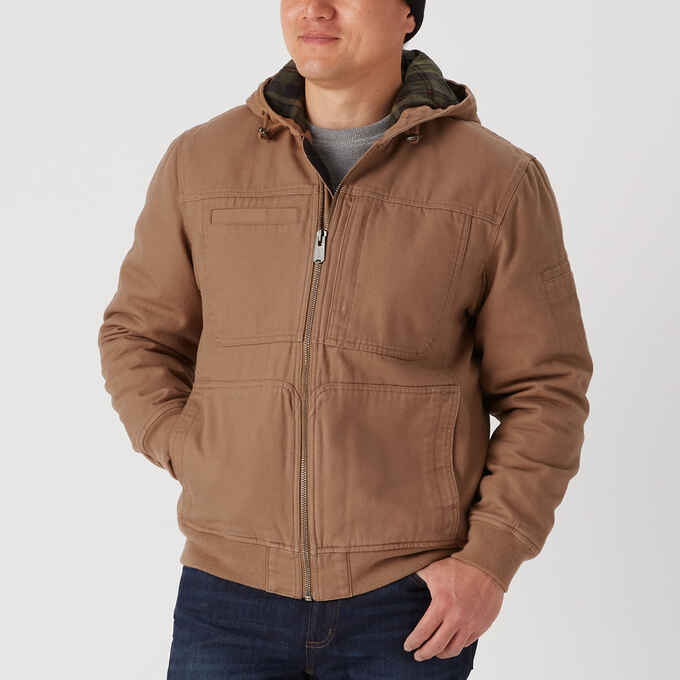 Men's Fire Hose Flannel-Lined Hooded Action Jac