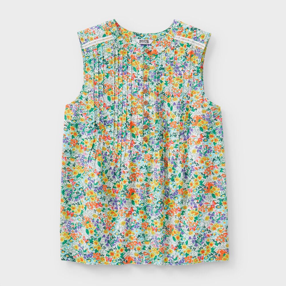 Women's Artisan Hemp Pin-Tuck Tank Main Image