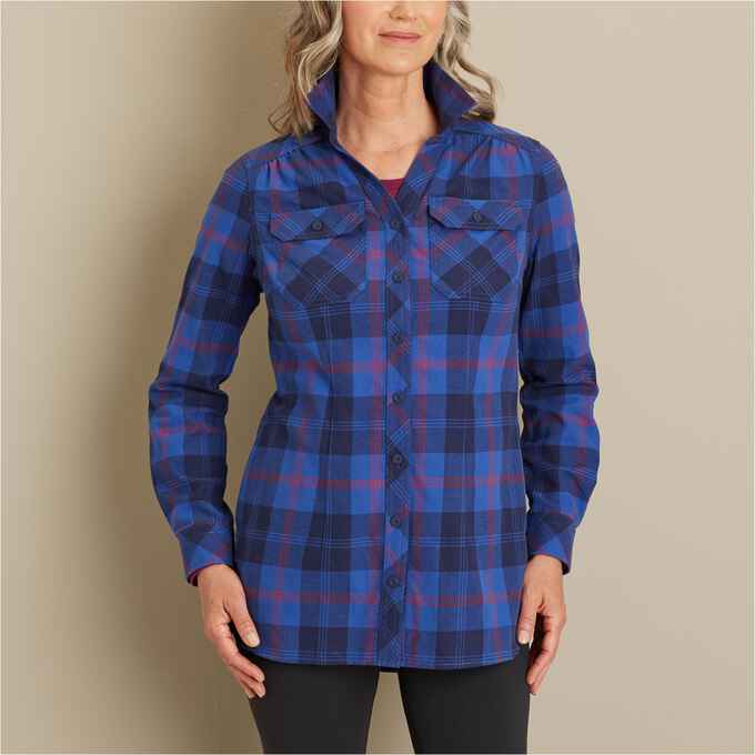 Women's Crosscut Wicking Flannel Tunic Duluth Trading Company