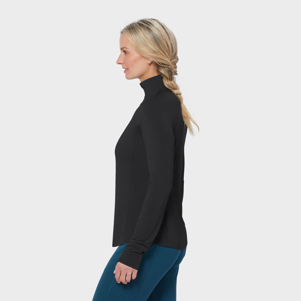 Women's Seawool Long Sleeve 1/4 Zip Mockneck Main Image
