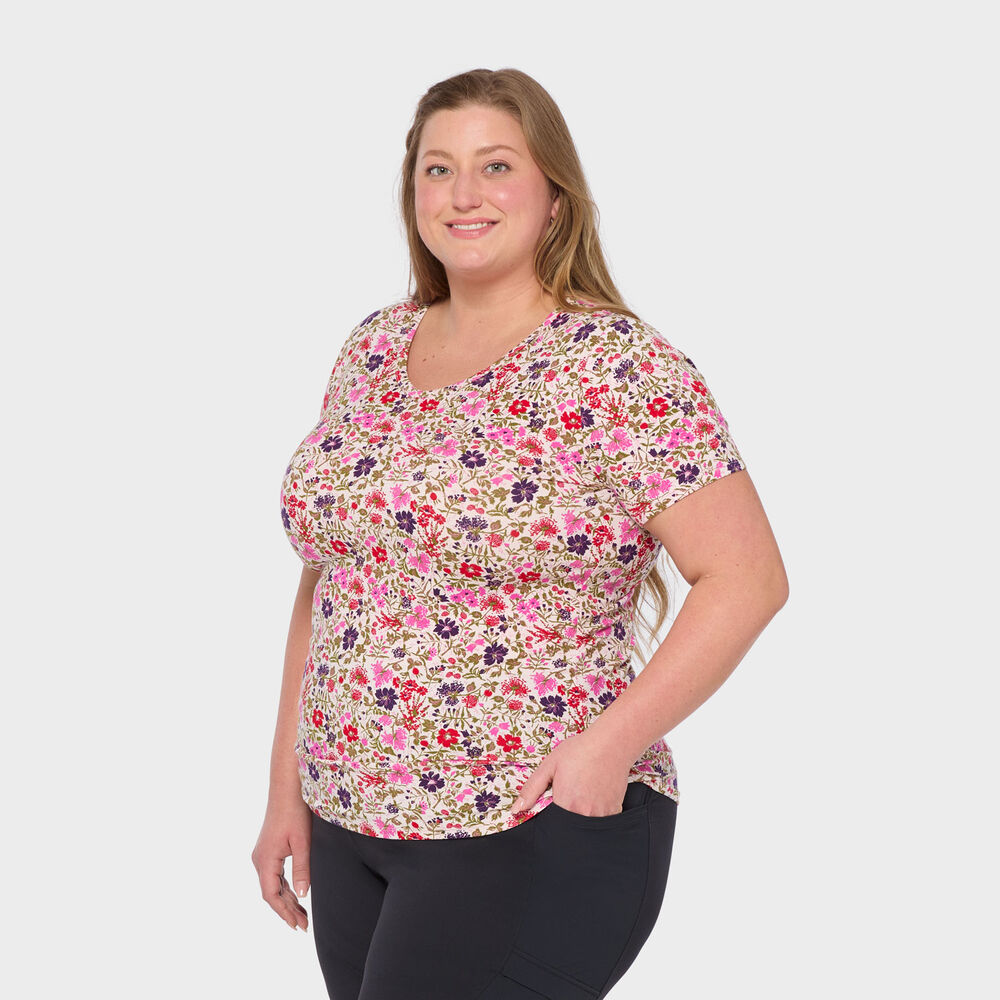 Women's Plus No-Yank V-Neck Tee Main Image