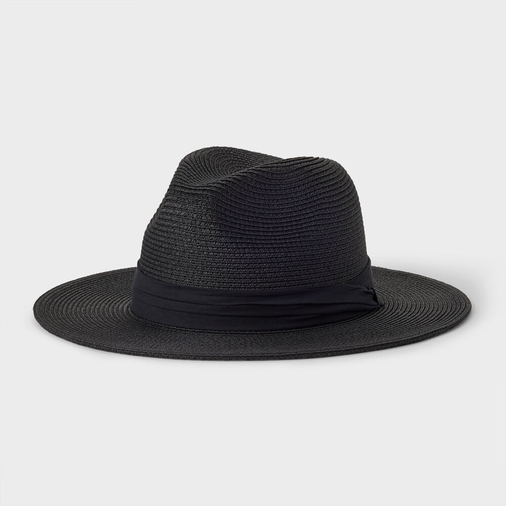 Women's Packable Straw Hat BLK LRG Main Image