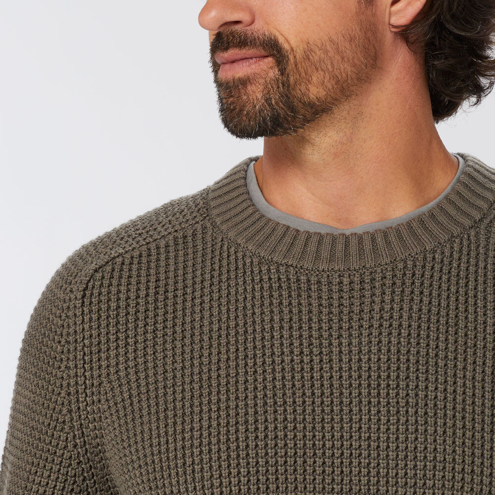Men's Burly Retirement Crew Waffle Sweater Main Image