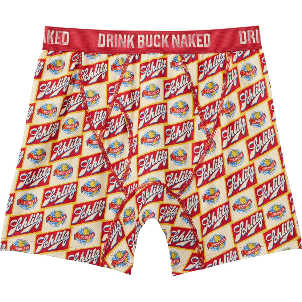 Men's Drink Buck Naked Print Boxer Briefs
