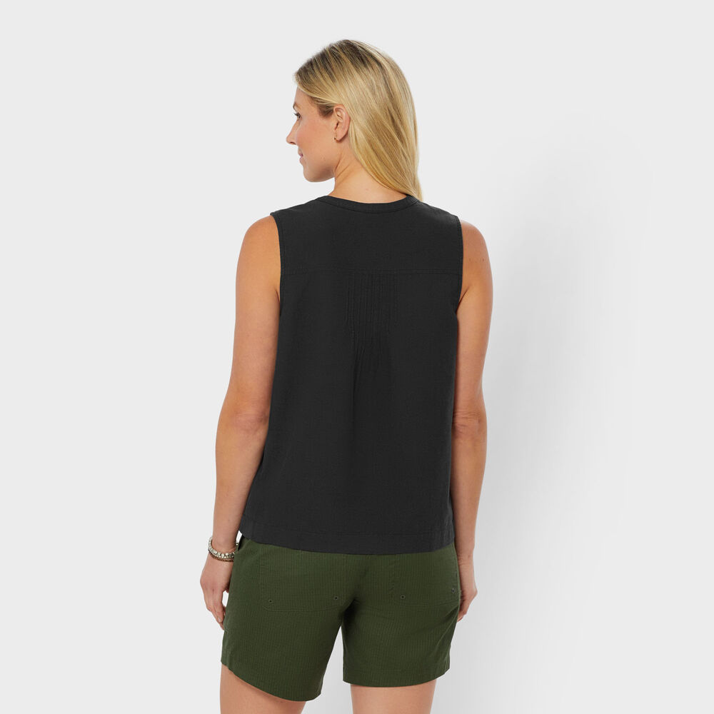 Women's Artisan Hemp Pin-Tuck Tank Main Image