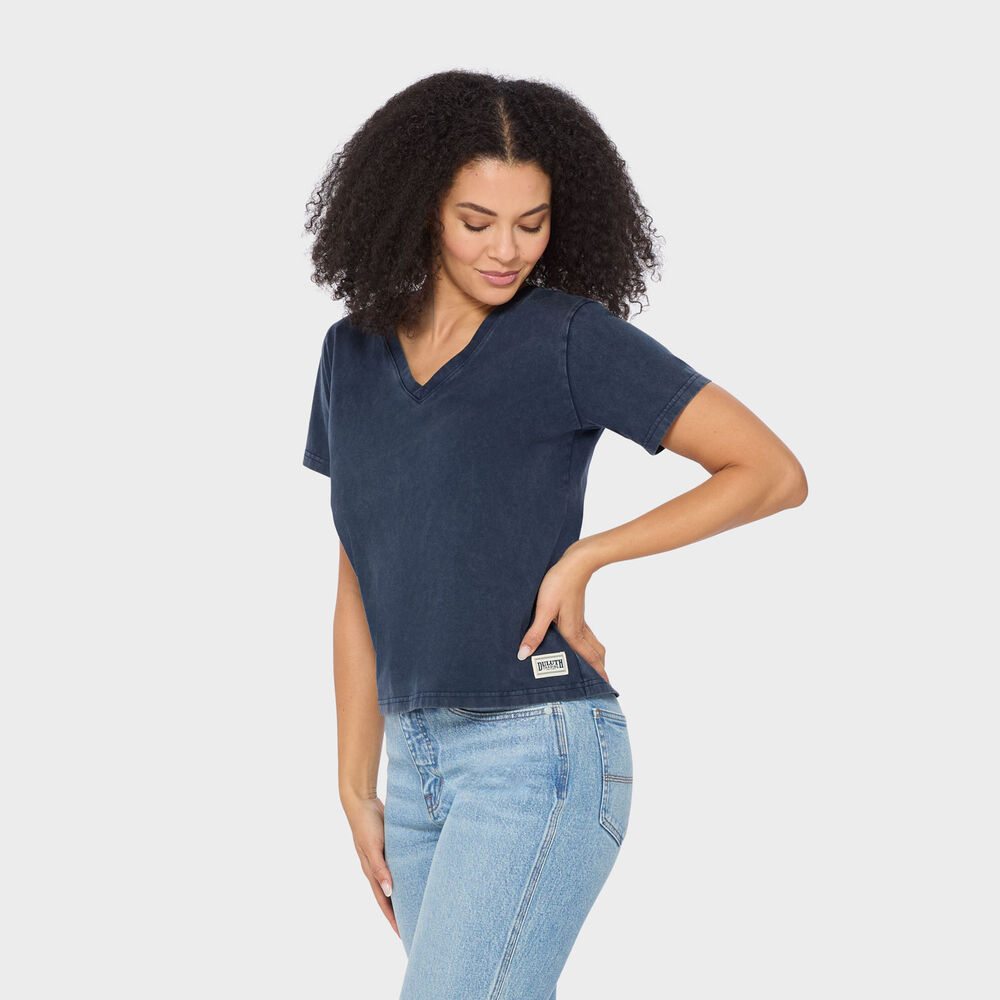 Women's Duluth Heritage Washed V-Neck Tee Main Image