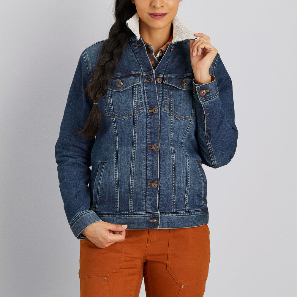 Women's Sherpa Lined Denim Jacket Main Image