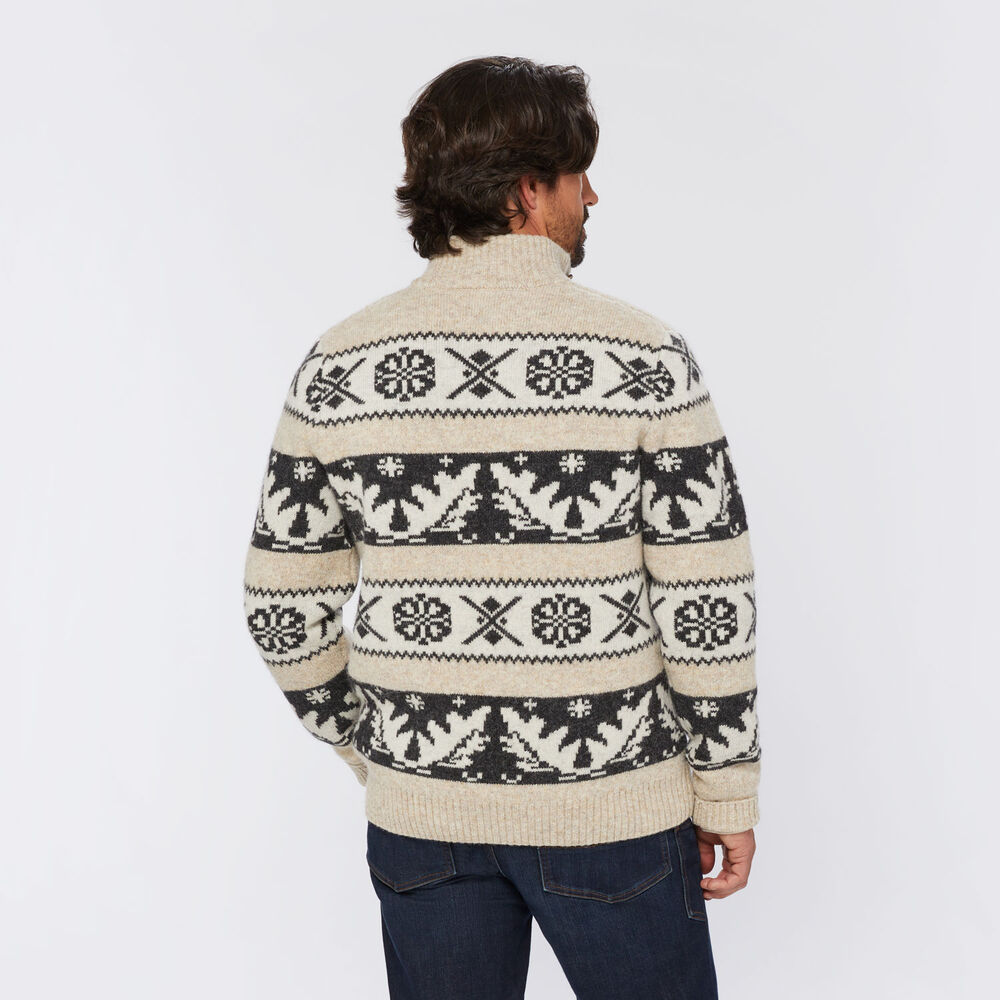 Men's Shetland Wool Fair Isle Mock Main Image