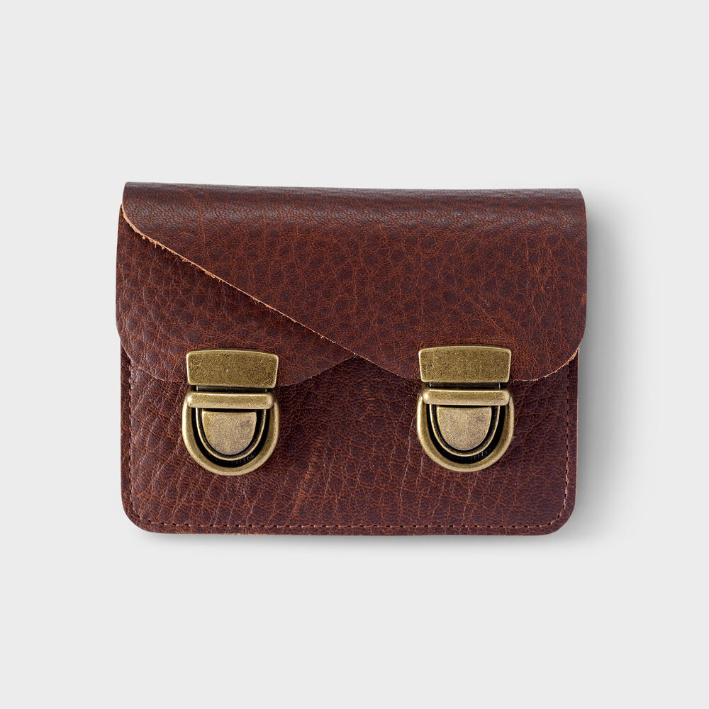 Women's Lifetime Leather Accordian Wallet BROWN Main Image