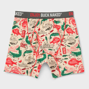 Men's Buck Naked Pattern Boxer Briefs