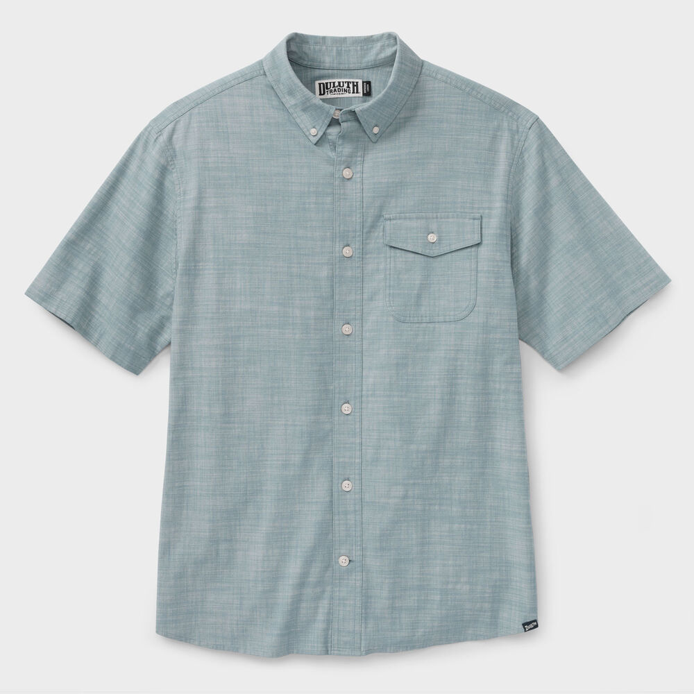 Men's Drumlin Slub Cotton Relaxed Fit Short Sleeve Shirt Main Image