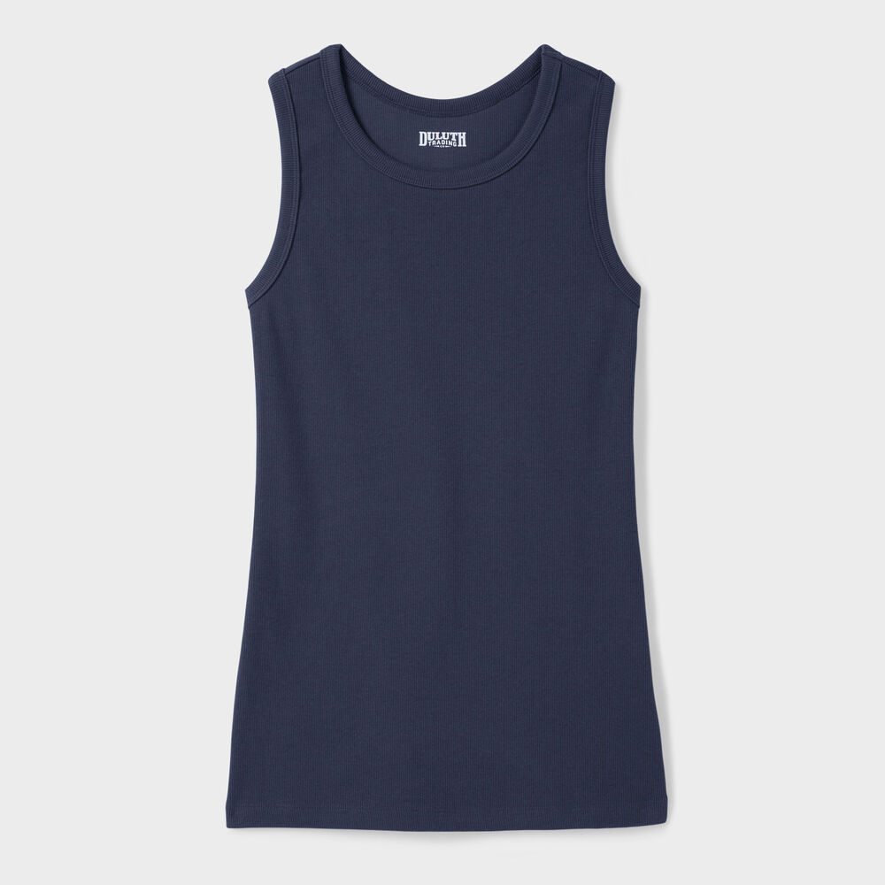 Women's No-Yank Rib Racerback Tank Main Image