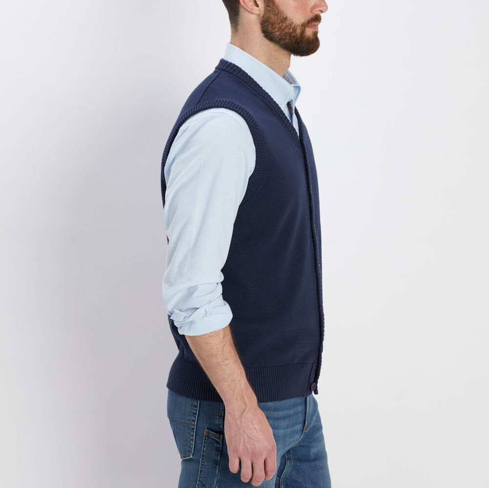 Men's Strongarm Button Sweater Vest Main Image