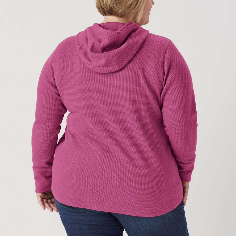 Women's Plus Burly Thermal Long Sleeve Hoodie Main Image