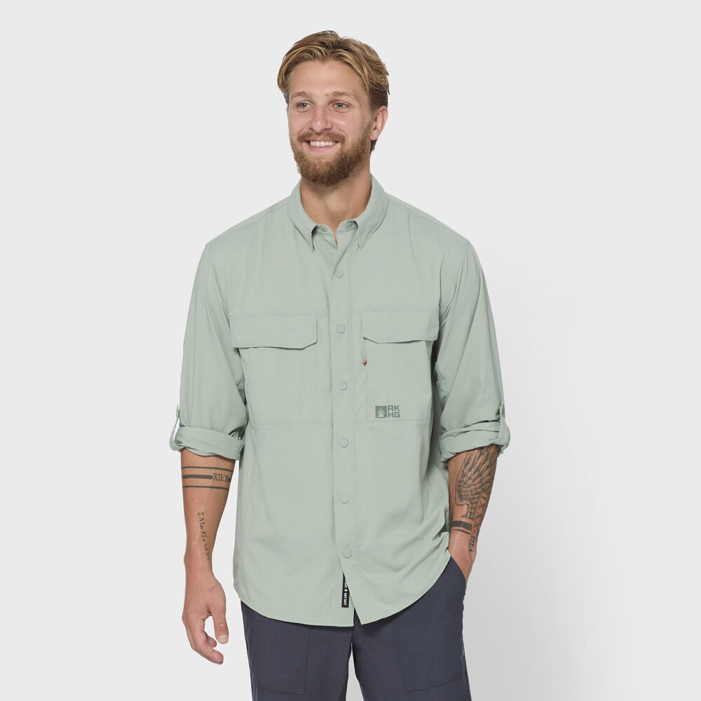 Men's AKHG Sol Survivor Snap-Front Long Sleeve Shirt Main Image