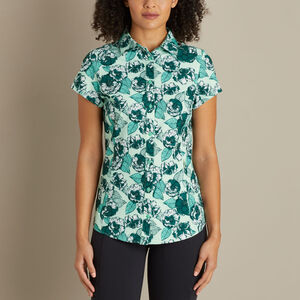 Women's Sidewinder Printed Cap Sleeve Gardening Shirt