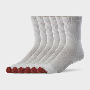 Men's Everyday 6-Pack Lightweight Crew Socks LTG MED