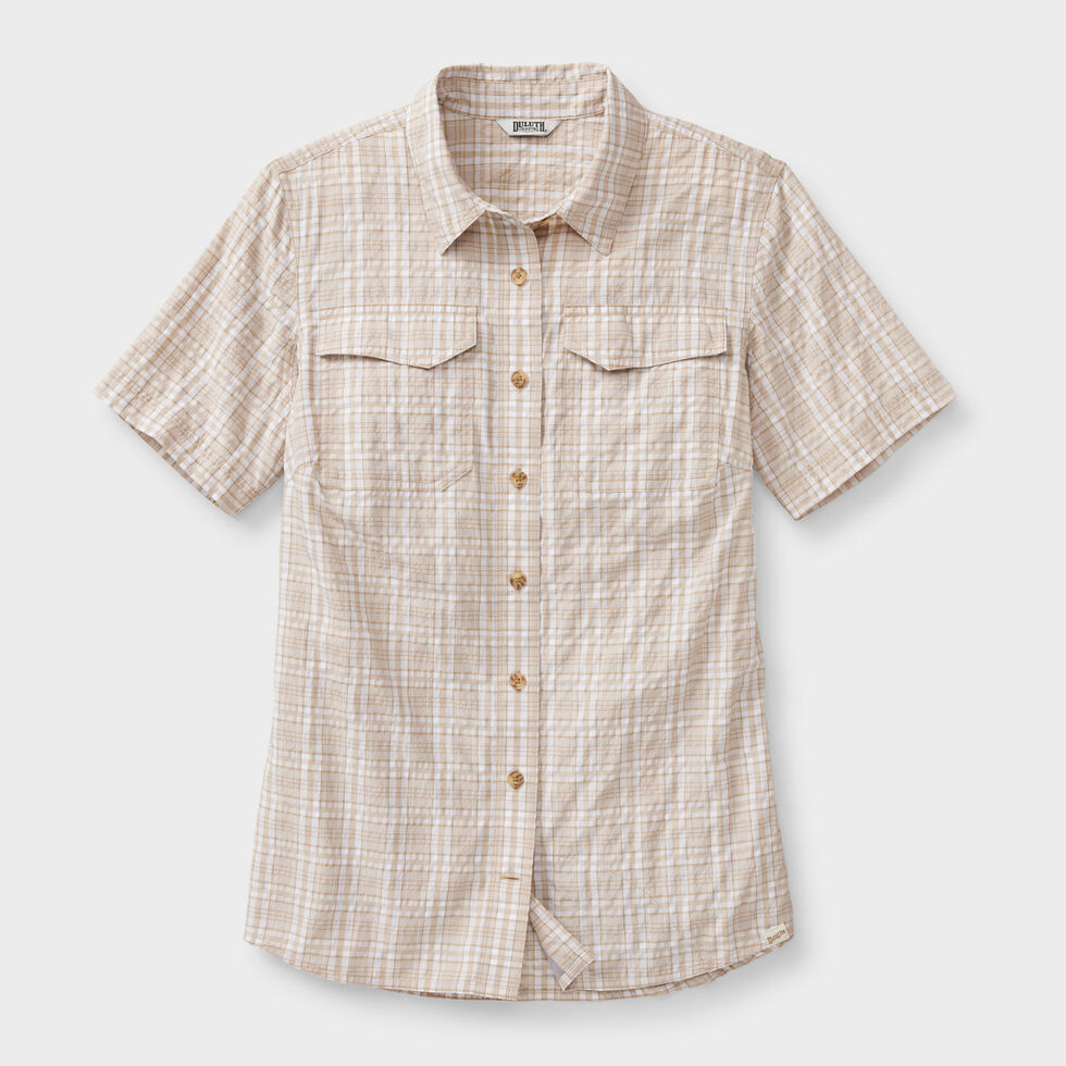 Women's Armachillo Short Sleeve Shirt - Tan/Khaki XSM - Duluth Trading Company