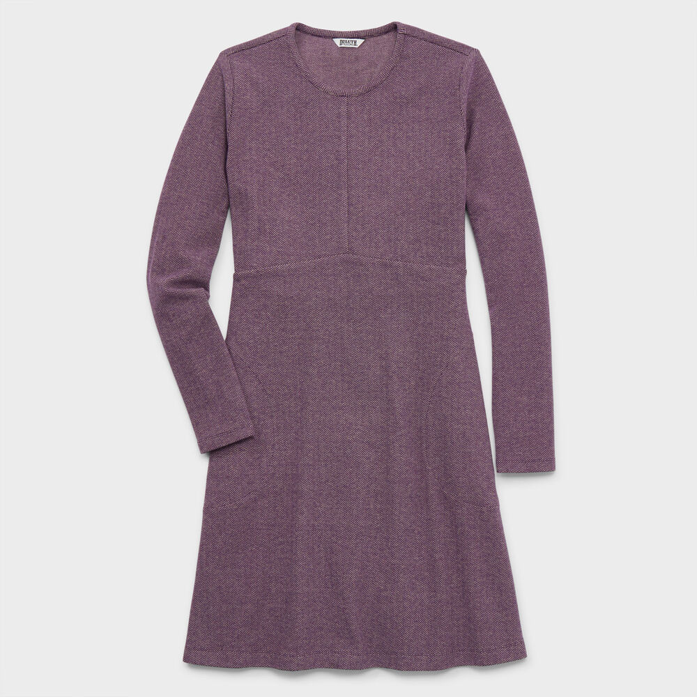 Women's T-Shirt Flannel Long Sleeve Dress Main Image