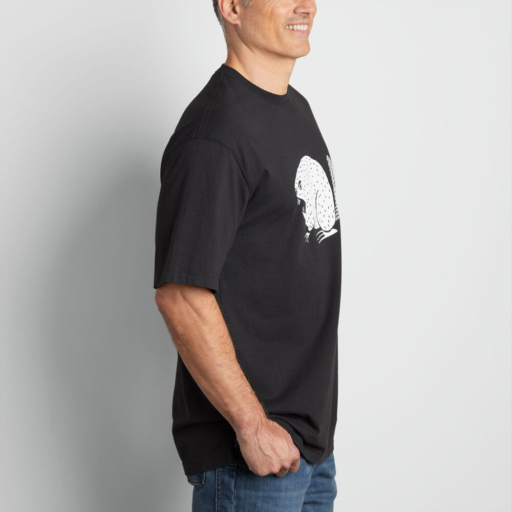 Men's Longtail T Relaxed Fit Angry Beaver Logo T-Shirt Main Image
