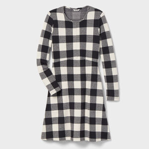 Women's T-Shirt Flannel Long Sleeve Dress