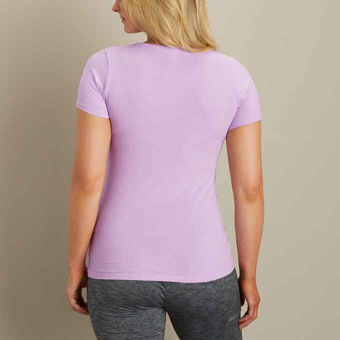 Women's No-Yank Short Sleeve V-Neck T-Shirt