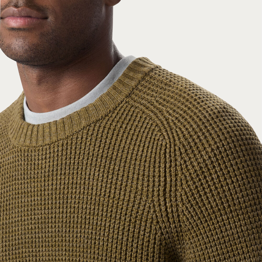 Men's Burly Retirement Crew Waffle Sweater Main Image