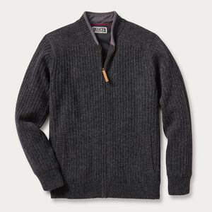 Men's Shetland Wool Windproof Zip Sweater