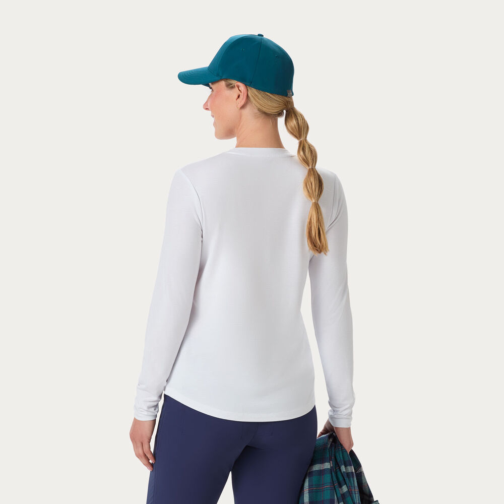 Women's AKHG Renew Bamboo Crewneck Long Sleeve Tee Main Image