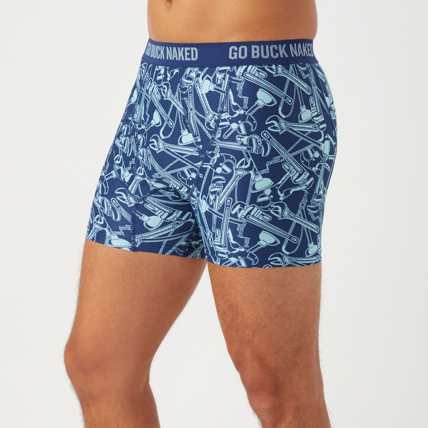 Men s Go Buck Naked Pattern Short Boxer Briefs Duluth Trading