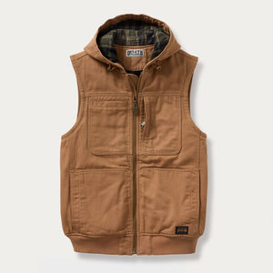 Men's Fire Hose Flannel-Lined Hooded Vest