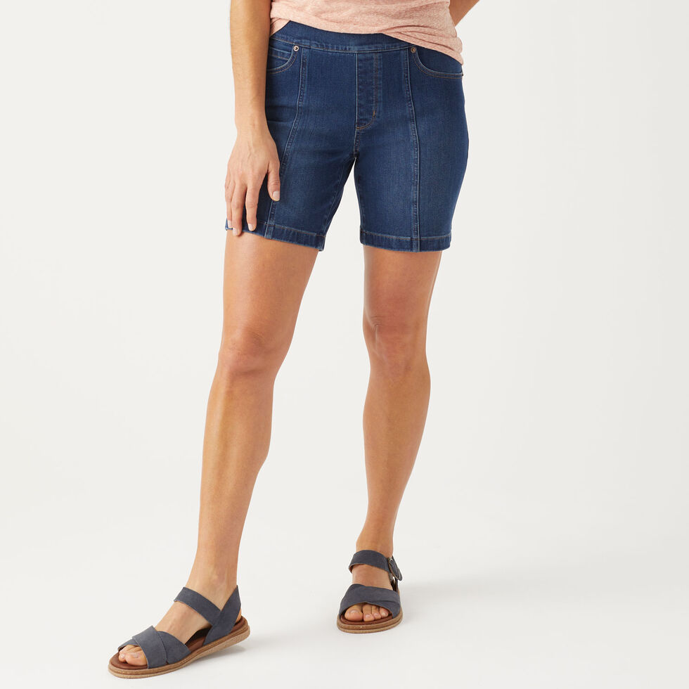 Women’s Pull On Denim & Twill Shorts – Stretch Waist Frees You from Binding  Zippers and Buttons